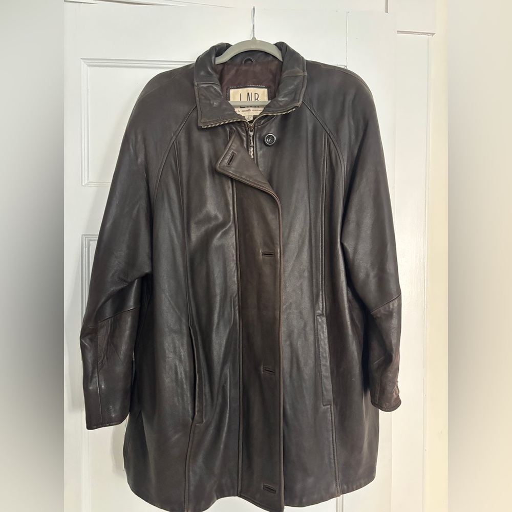 Nordstrom LNR Dark Brown Leather Jacket